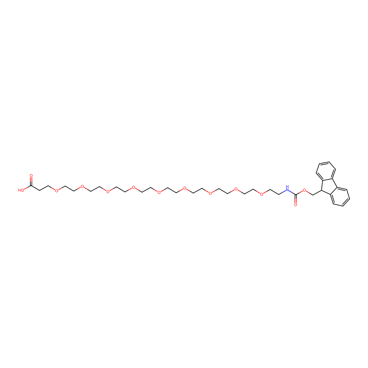 Fmoc-NH-PEG9-CH2CH2COOH molecular structure, CAS 1191064-81-9
