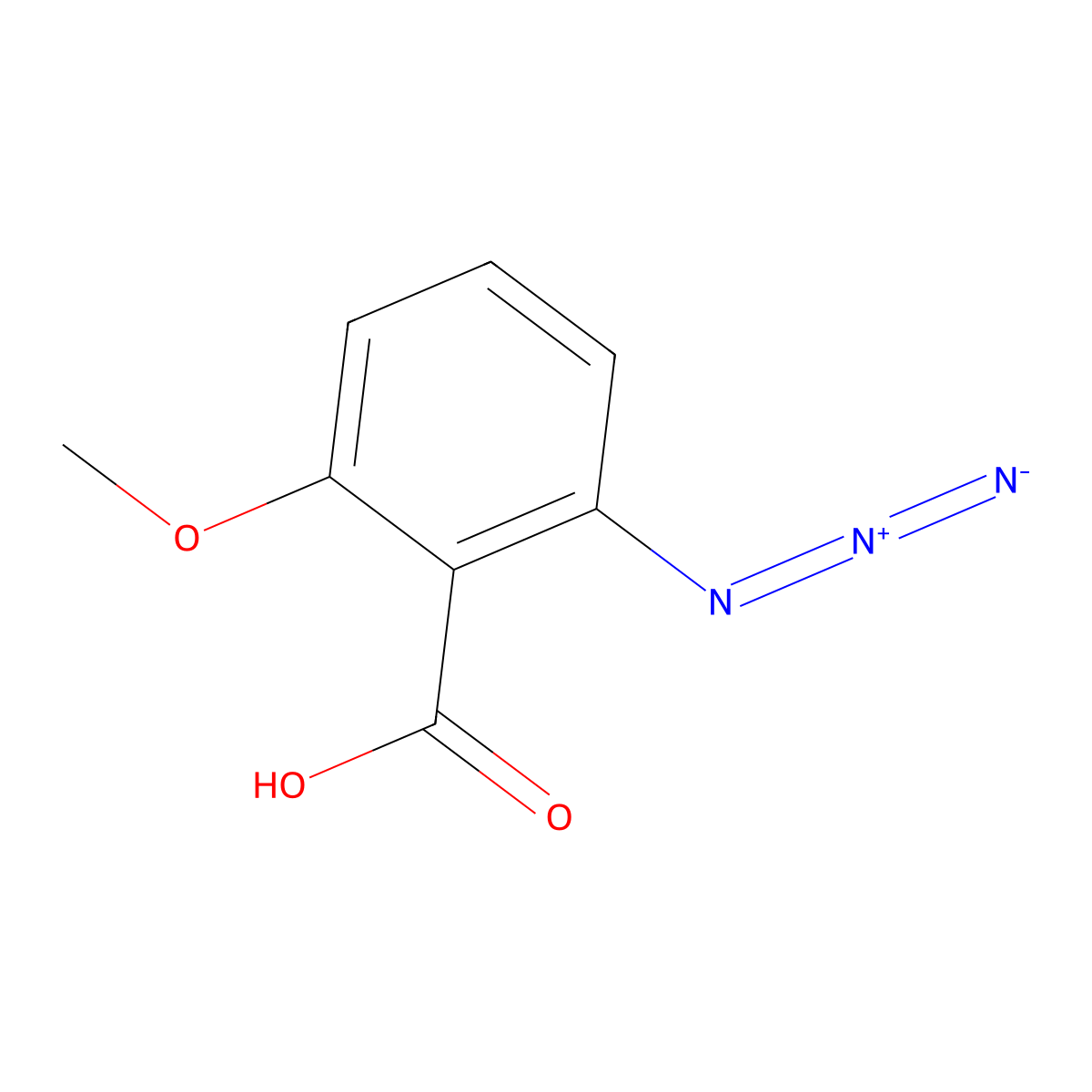 2-Azido-6-methoxybenzoic acid molecular structure, CAS 1191076-42-2
