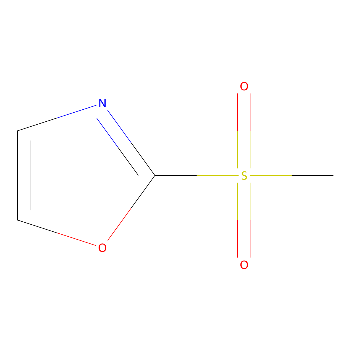 2-Methanesulfonyl-1,3-oxazole molecular structure, CAS 1191082-69-5