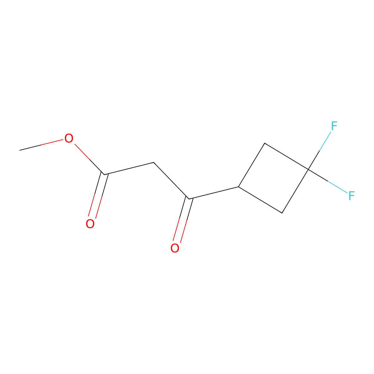Methyl 3-(3,3-difluorocyclobutyl)-3-oxopropanoate molecular structure, CAS 1191096-28-2
