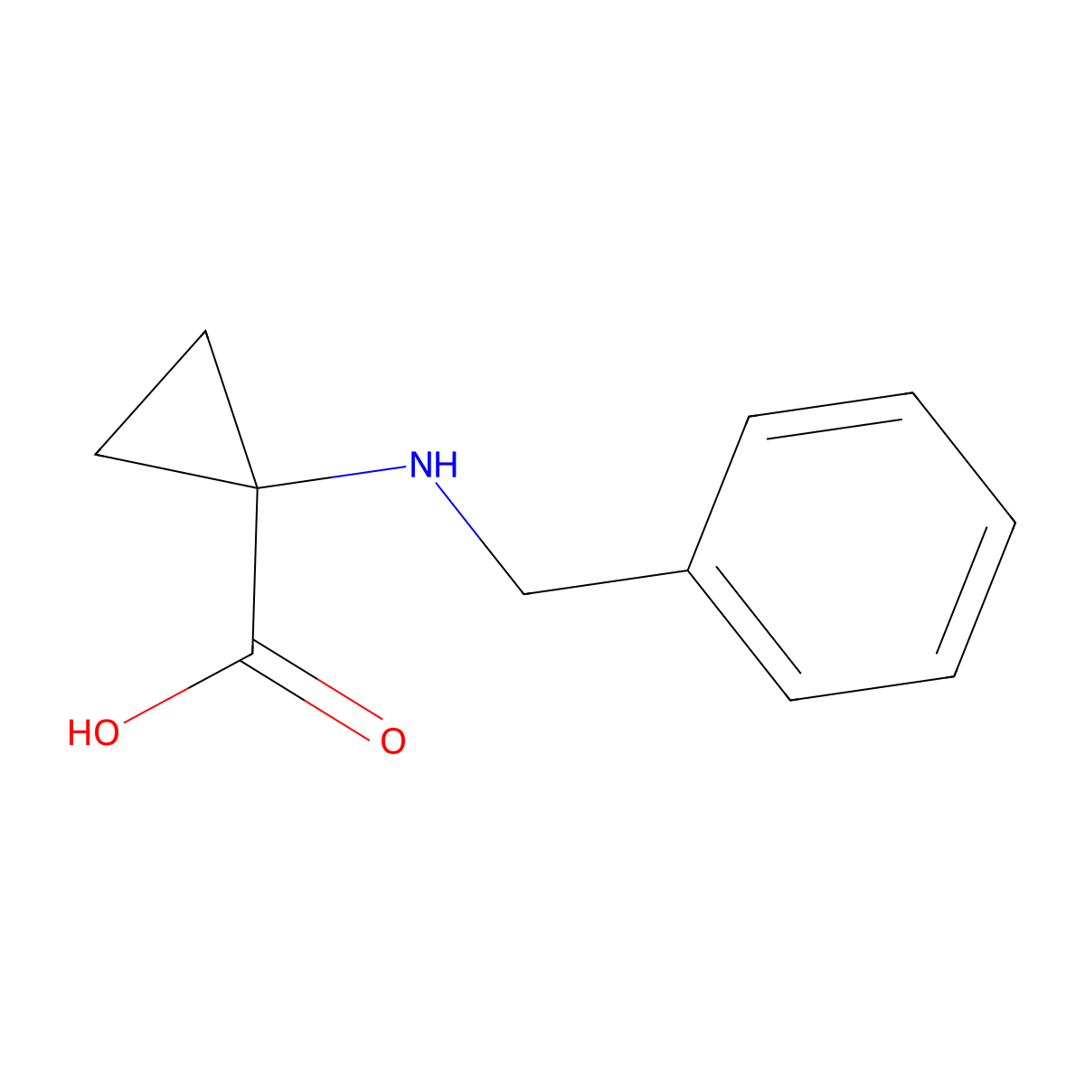 1-(benzylamino)cyclopropane-1-carboxylic Acid molecular structure, CAS 119111-62-5