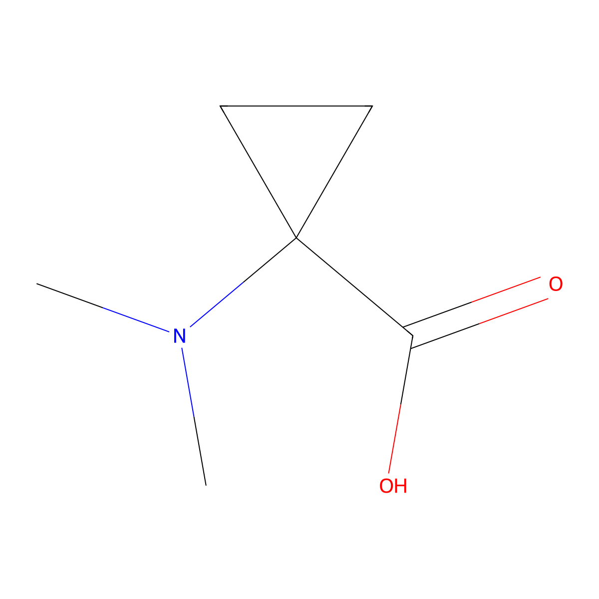1-(Dimethylamino)cyclopropane-1-carboxylic acid molecular structure, CAS 119111-65-8