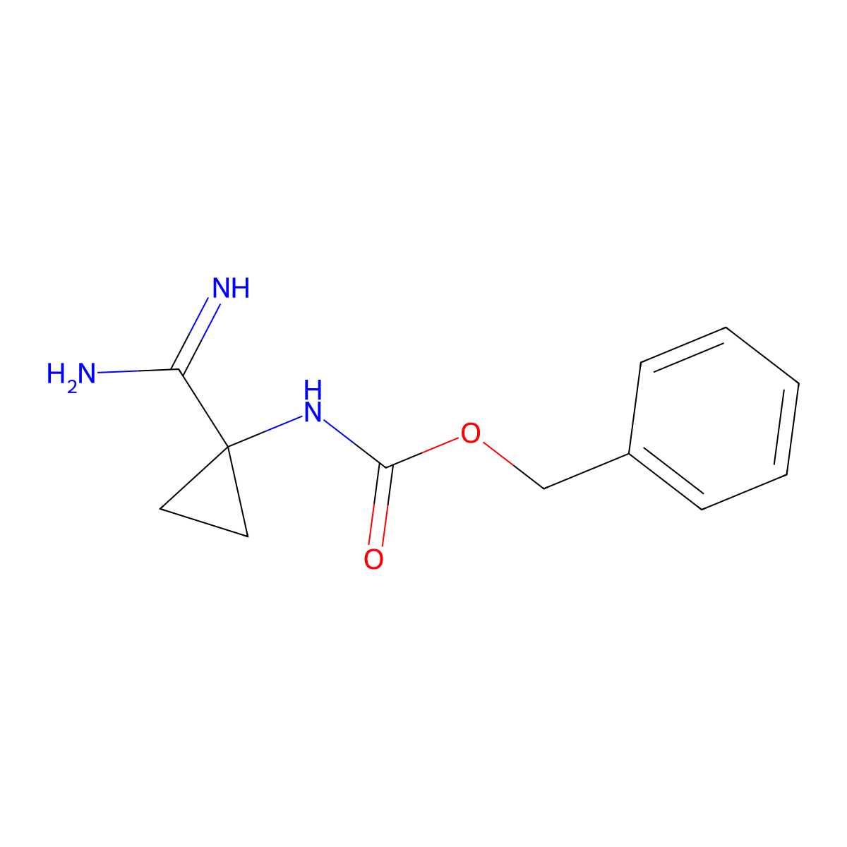 benzyl N-(1-carbamimidoylcyclopropyl)carbamate molecular structure, CAS 1191123-51-9