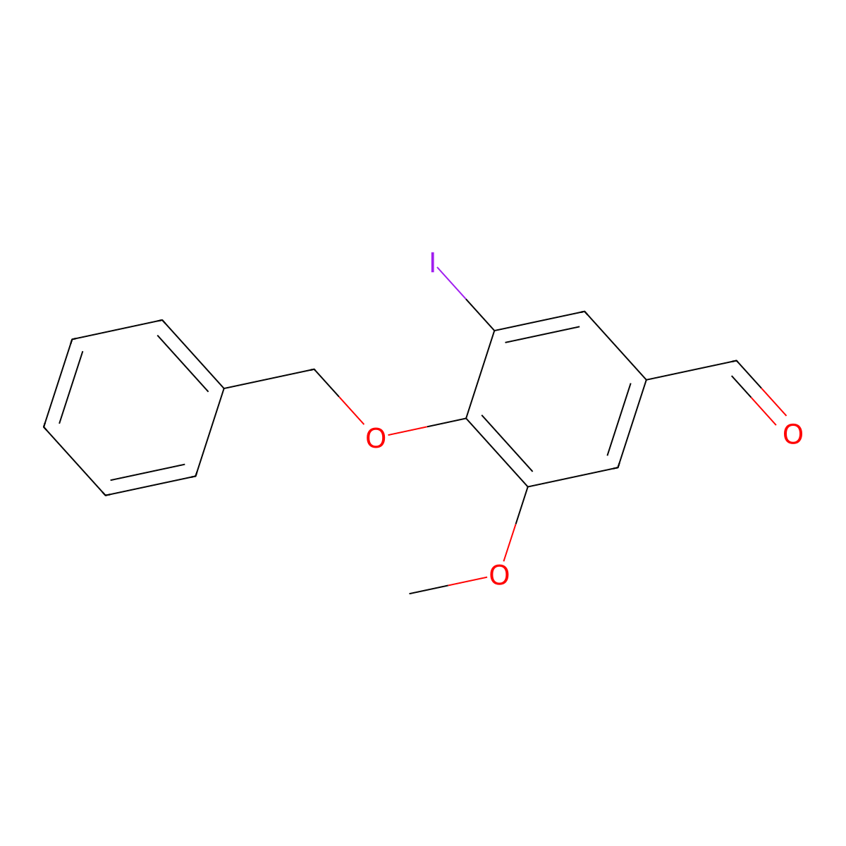 4-(Benzyloxy)-3-iodo-5-methoxybenzaldehyde molecular structure, CAS 119113-94-9
