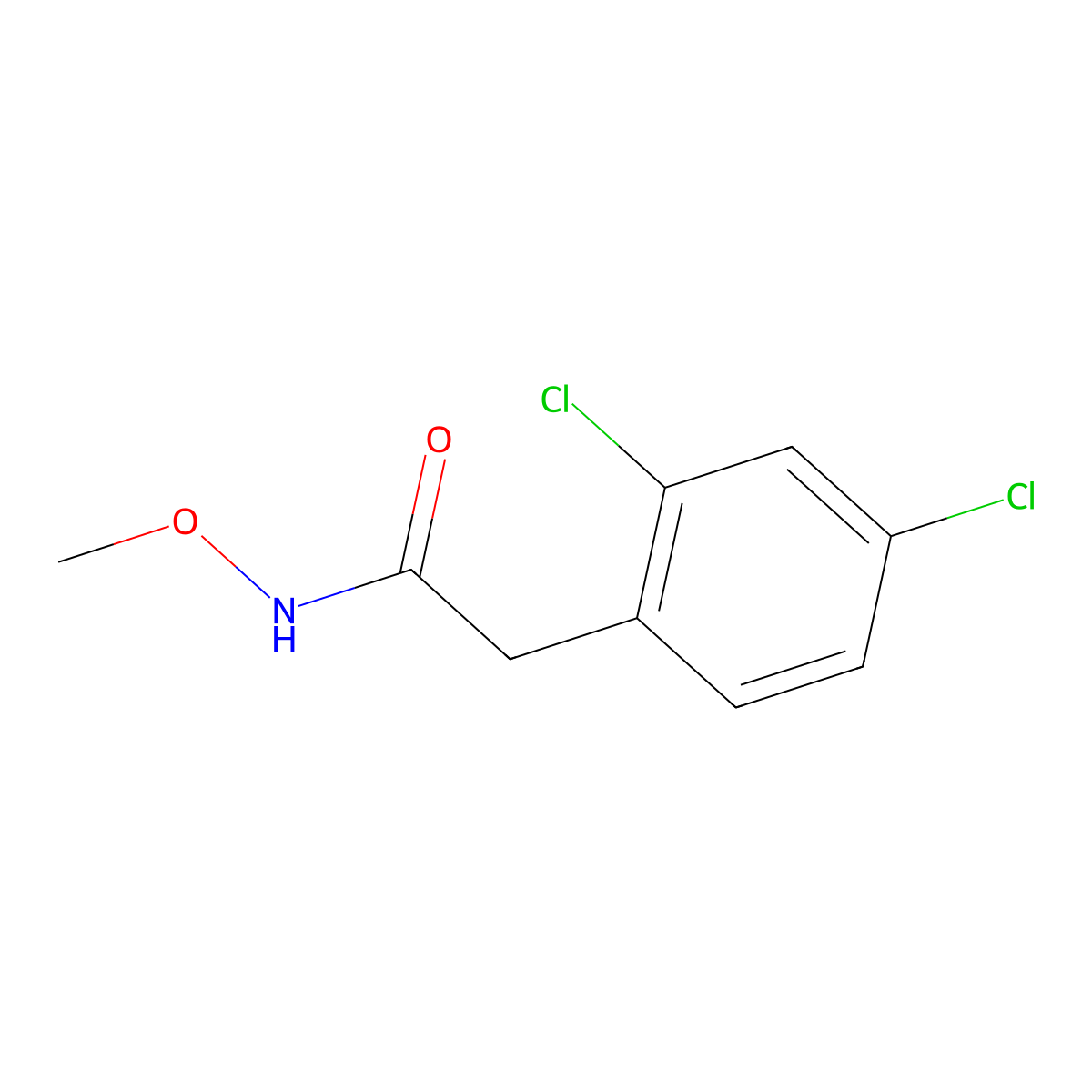 2,4-Dichloro-N-methoxybenzeneacetamide molecular structure, CAS 119114-56-6