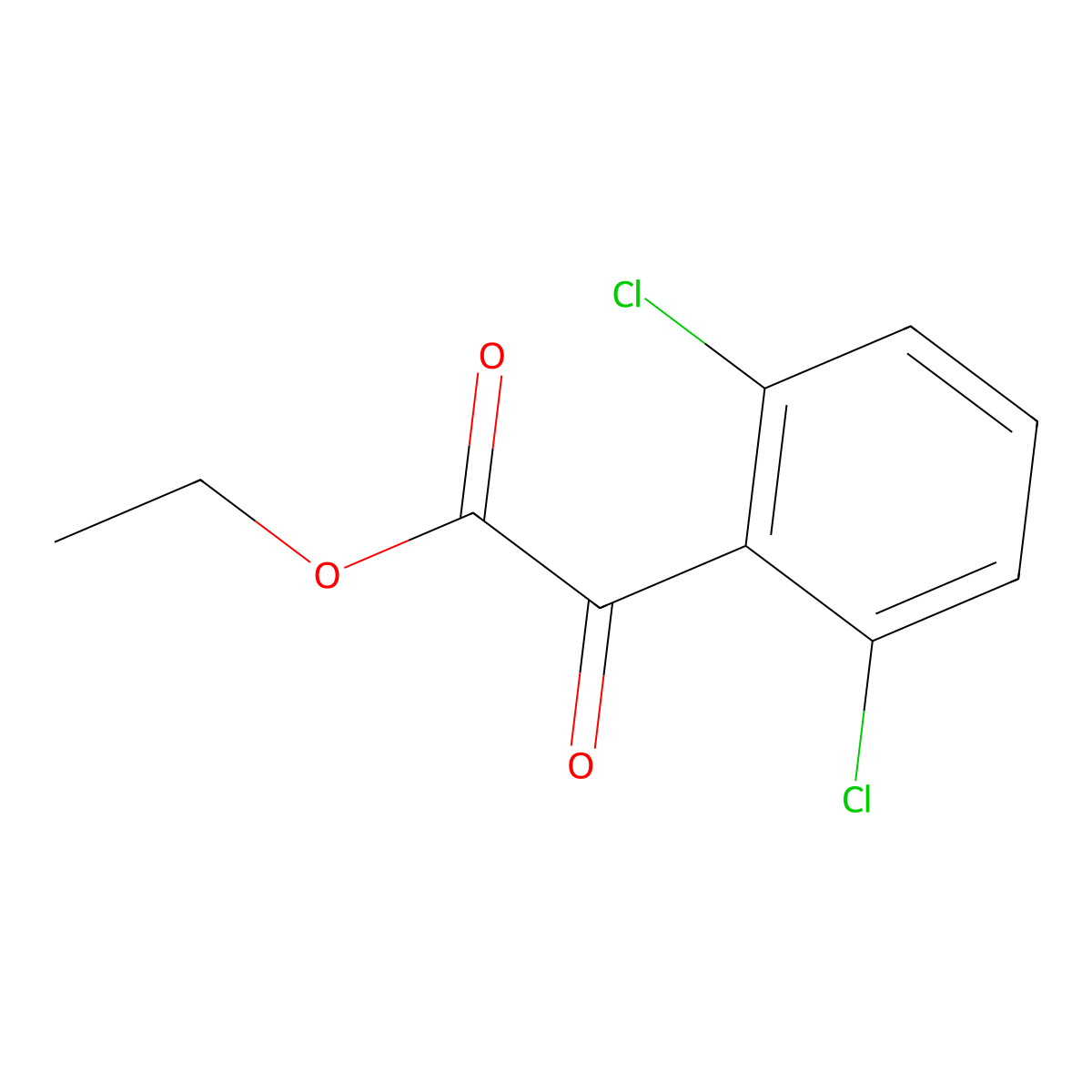 Ethyl 2-(2,6-dichlorophenyl)-2-oxoacetate molecular structure, CAS 119123-43-2
