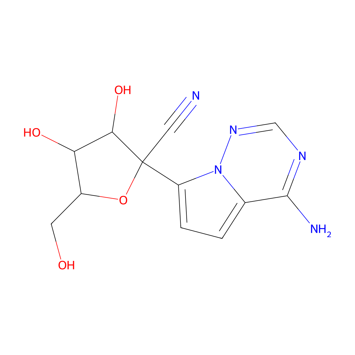 Gs-441524 molecular structure, CAS 1191237-69-0