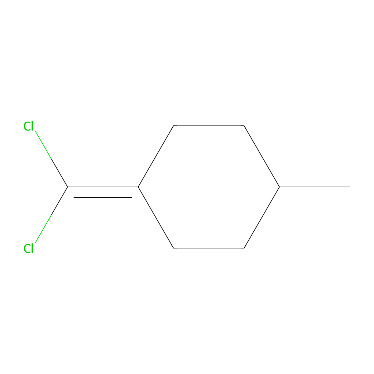 1-(Dichloromethylidene)-4-methylcyclohexane molecular structure, CAS 119124-13-9