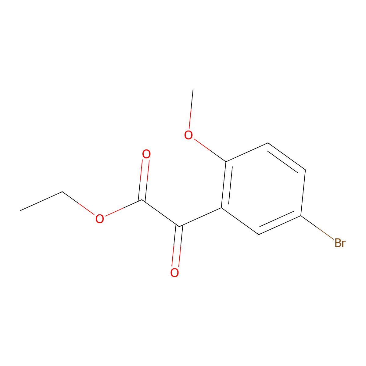 Ethyl 2-(5-bromo-2-methoxyphenyl)-2-oxoacetate molecular structure, CAS 1191261-77-4