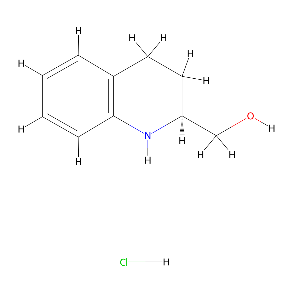 (S)-(1,2,3,4-Tetrahydroquinolin-2-yl)methanol Hydrochloride molecular structure, CAS 1191265-66-3