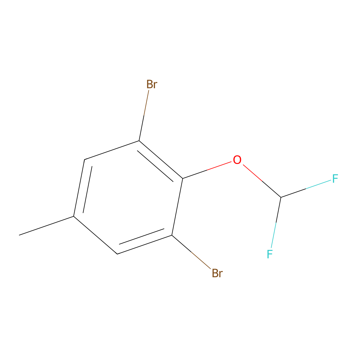 3,5-Dibromo-4-(difluoromethoxy)toluene molecular structure, CAS 1191279-47-6