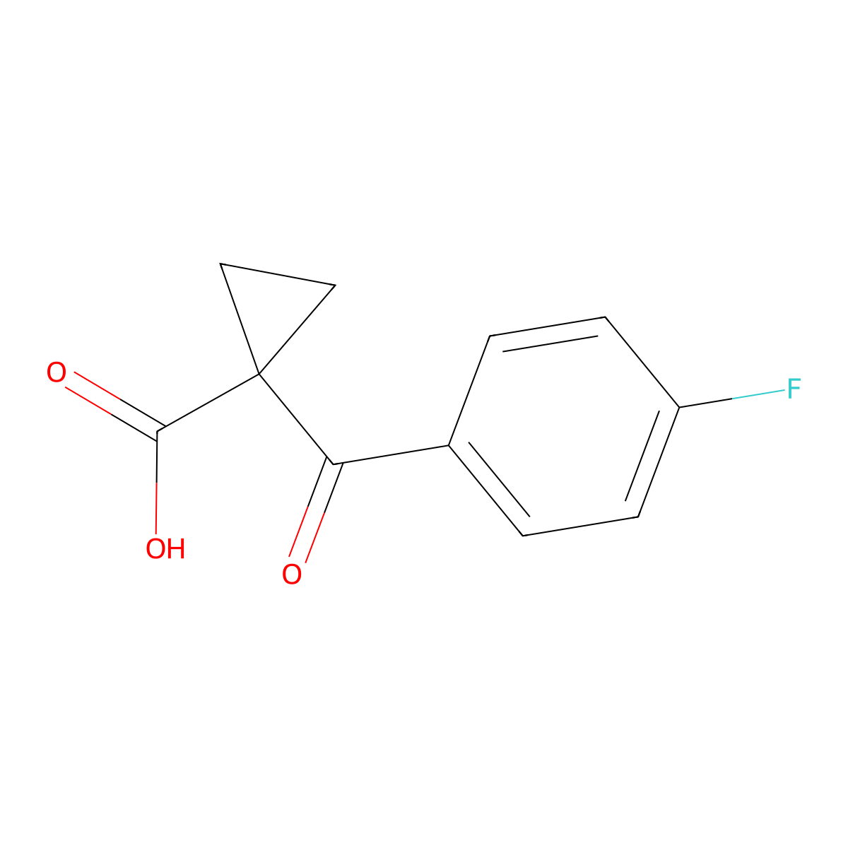 1-(4-Fluorobenzoyl)cyclopropanecarboxylic acid molecular structure, CAS 1191284-11-3