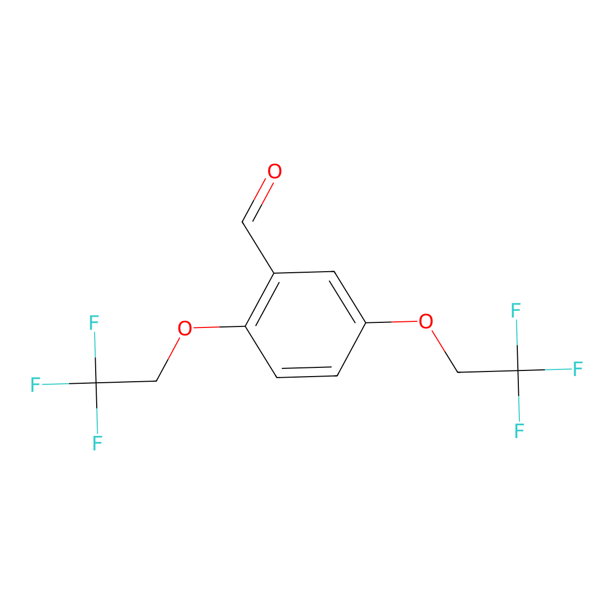 2,5-Bis(2,2,2-trifluoroethoxy)benzaldehyde molecular structure, CAS 1191284-12-4