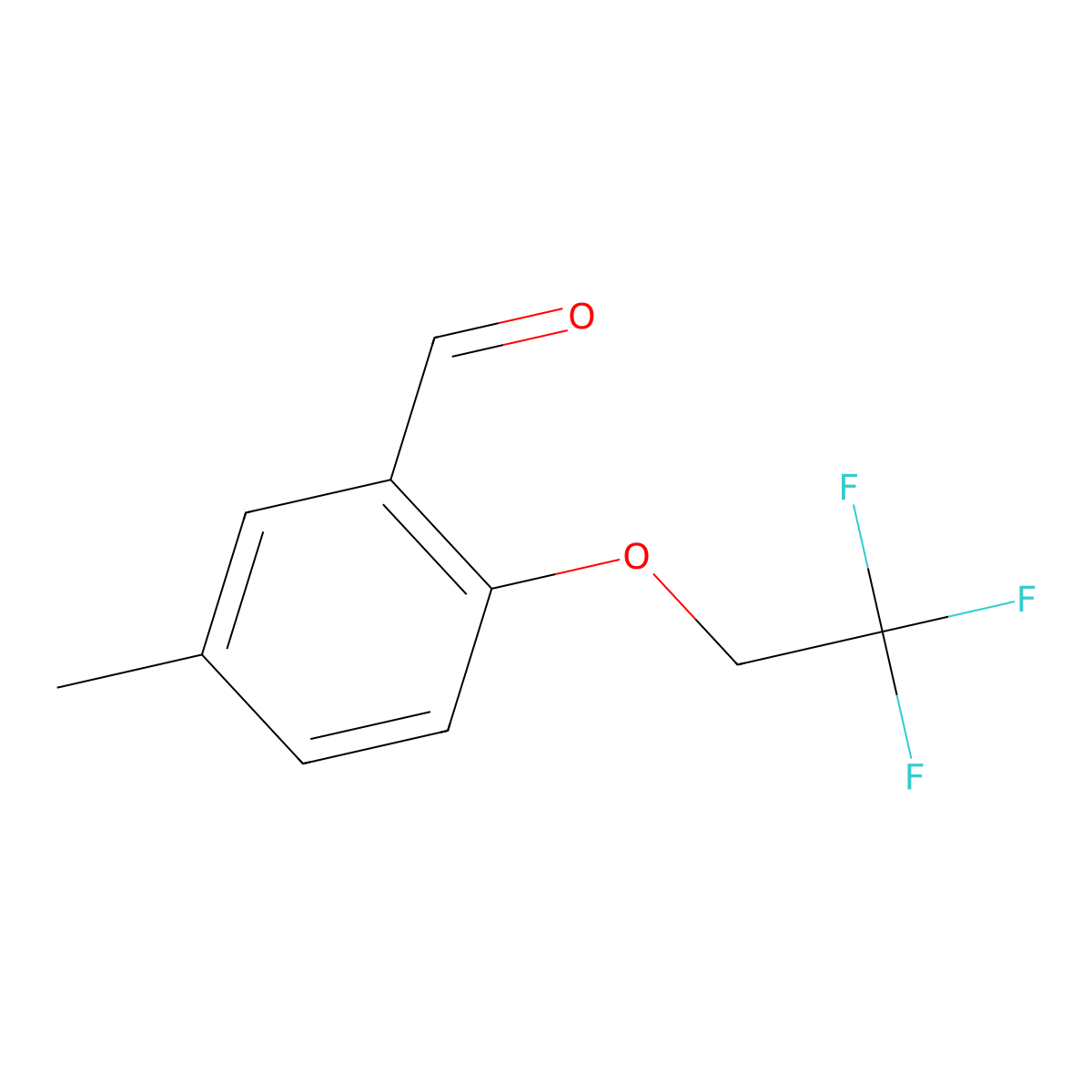 5-Methyl-2-(2,2,2-trifluoro-ethoxy)-benzaldehyde molecular structure, CAS 1191284-13-5
