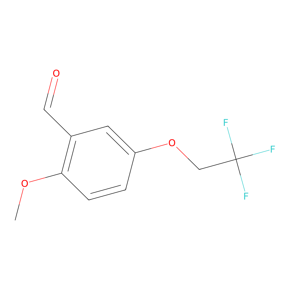 2-Methoxy-5-(2,2,2-trifluoroethoxy)benzaldehyde molecular structure, CAS 1191284-15-7