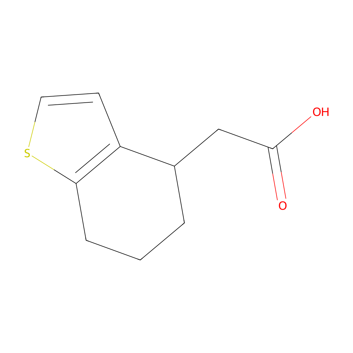 2-(4,5,6,7-Tetrahydrobenzo[B]thiophen-4-YL)acetic acid molecular structure, CAS 119136-63-9