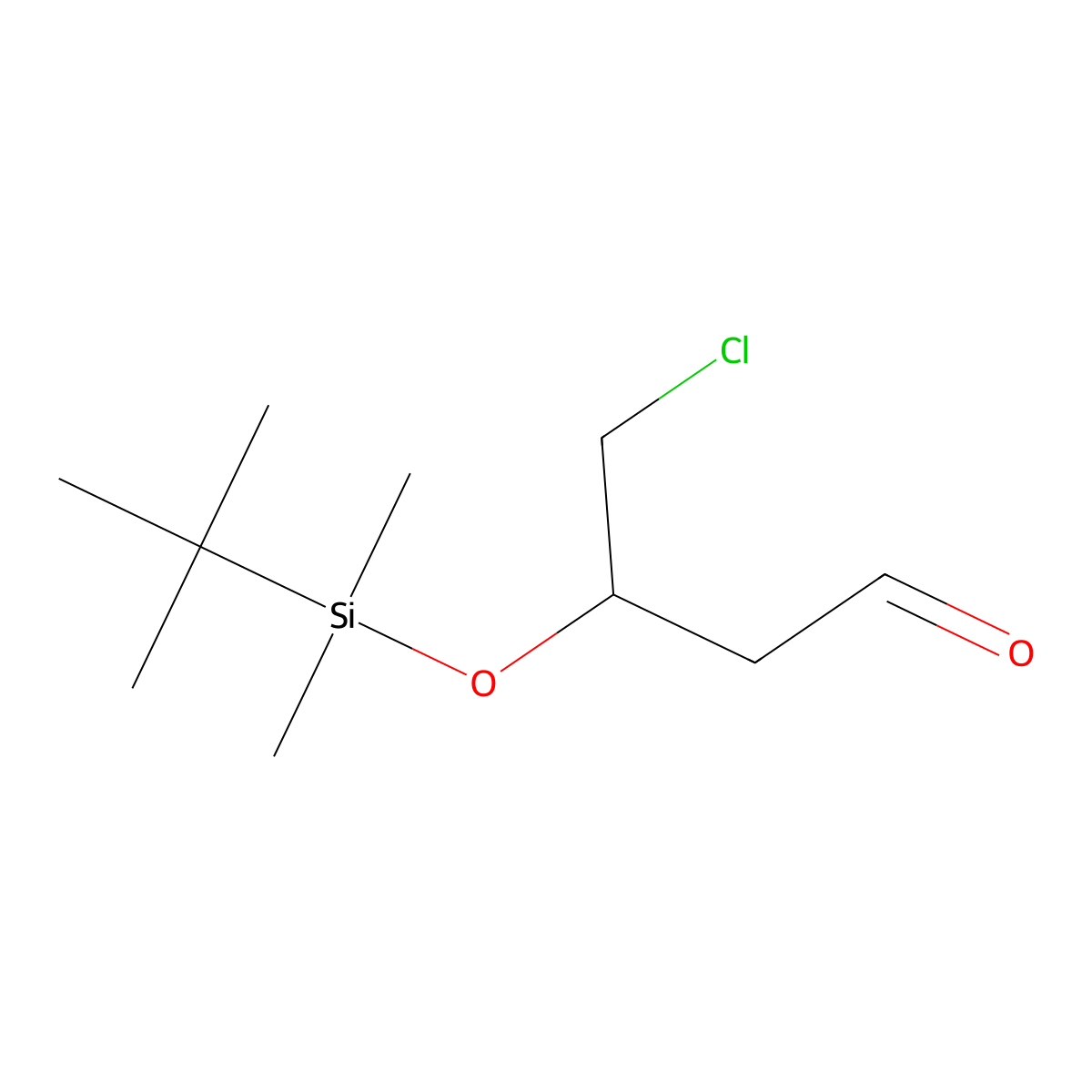 (S)-3-[(Tert-butyldimethylsilyl)oxy]-4-chlorobutanal molecular structure, CAS 119136-85-5
