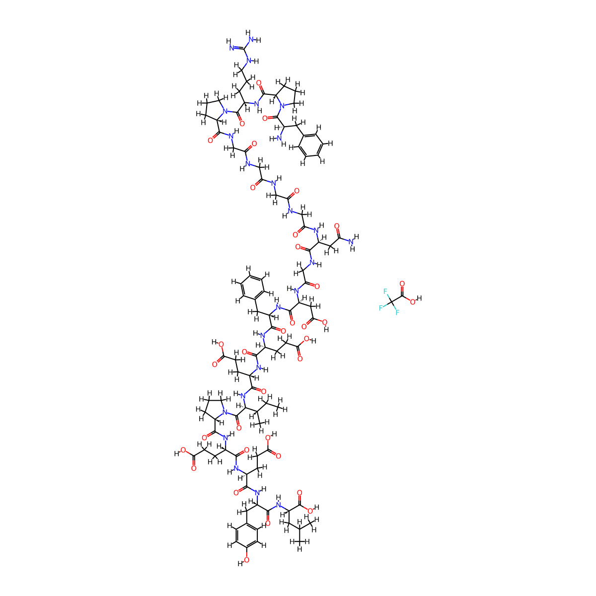Bivalirudin TFA molecular structure, CAS 1191386-55-6