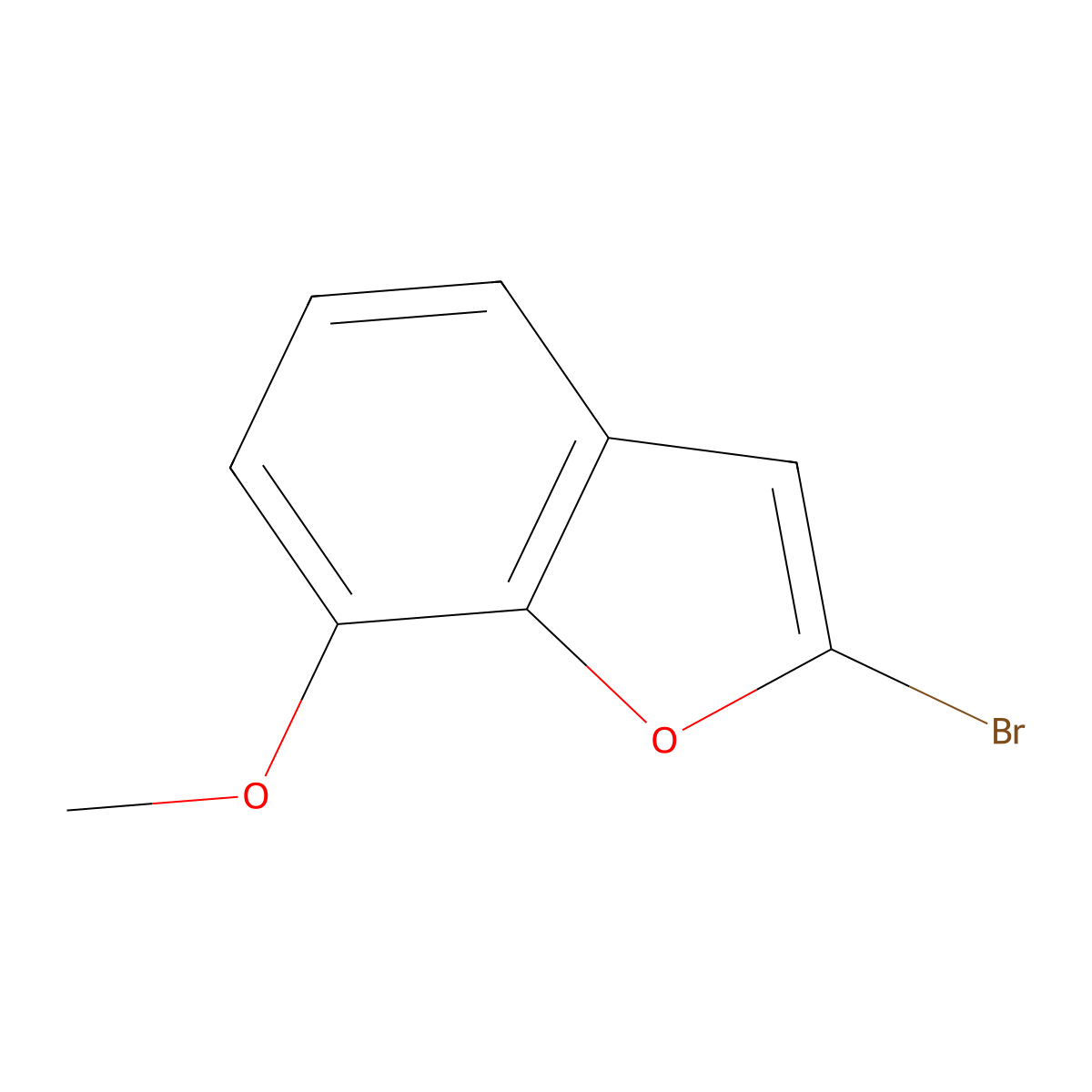 2-Bromo-7-methoxybenzofuran molecular structure, CAS 1191415-13-0