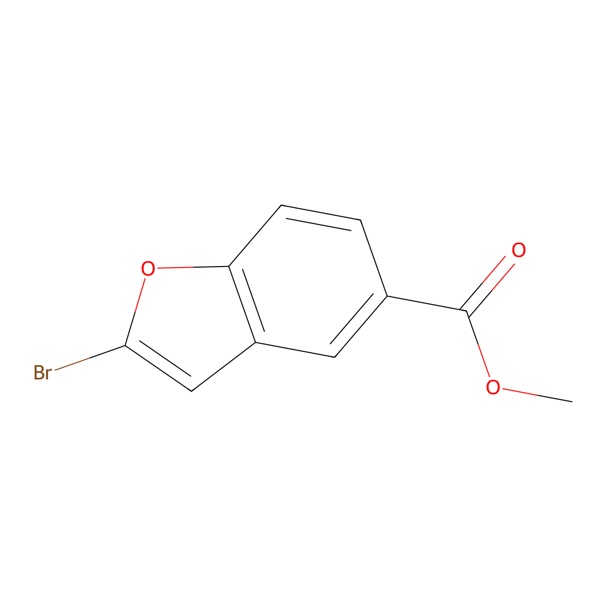 Methyl 2-bromobenzofuran-5-carboxylate molecular structure, CAS 1191415-17-4
