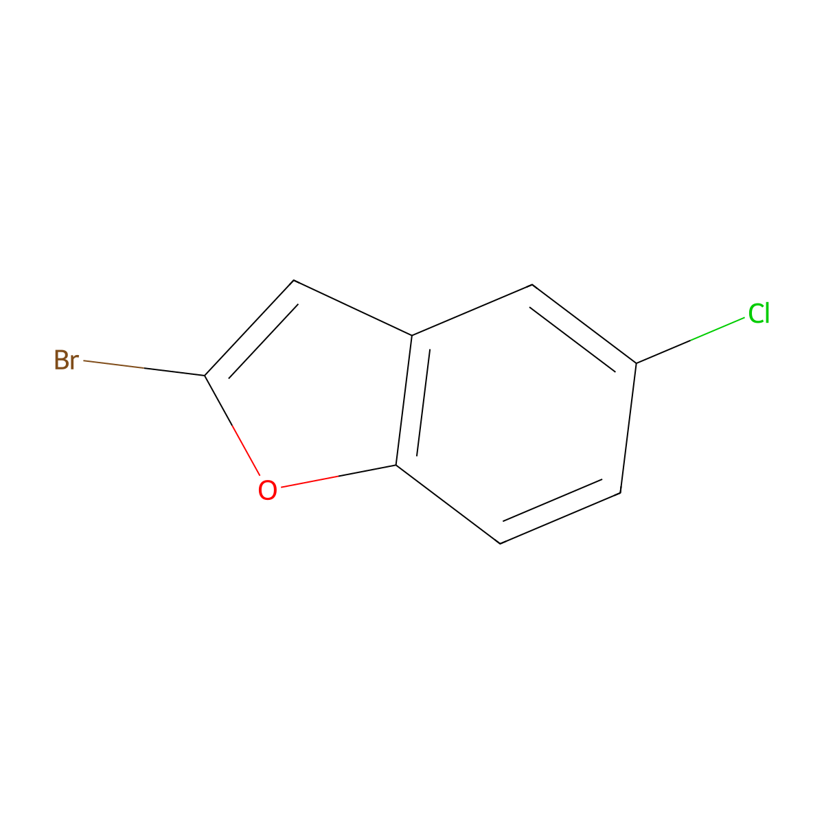 2-Bromo-5-chlorobenzofuran molecular structure, CAS 1191415-19-6