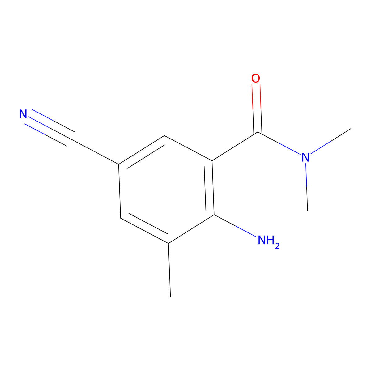 2-Amino-5-cyano-N,N,3-trimethylbenzamide molecular structure, CAS 1191424-28-8