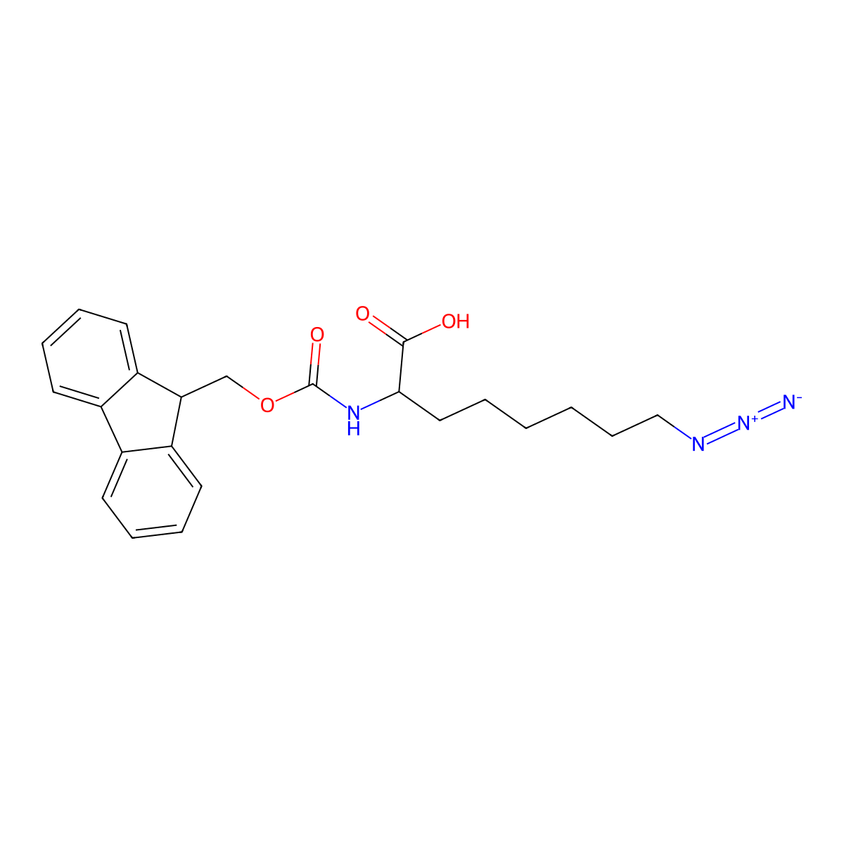 (R)-8-Azido-2-(Fmoc-amino)octanoic acid molecular structure, CAS 1191429-18-1