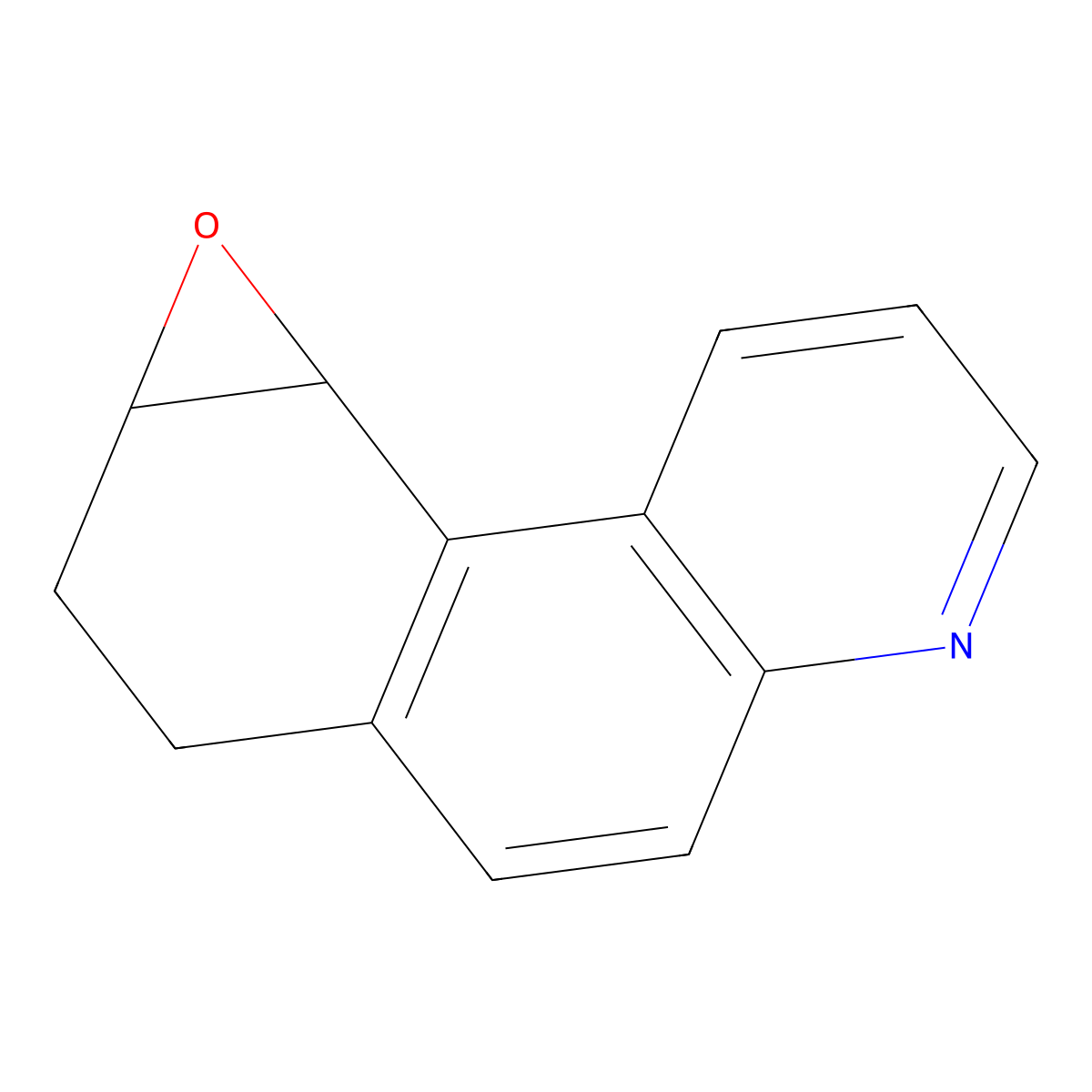 9,10-Epoxy-7,8,9,10-tetrahydrobenzo(f)quinoline molecular structure, CAS 119143-43-0