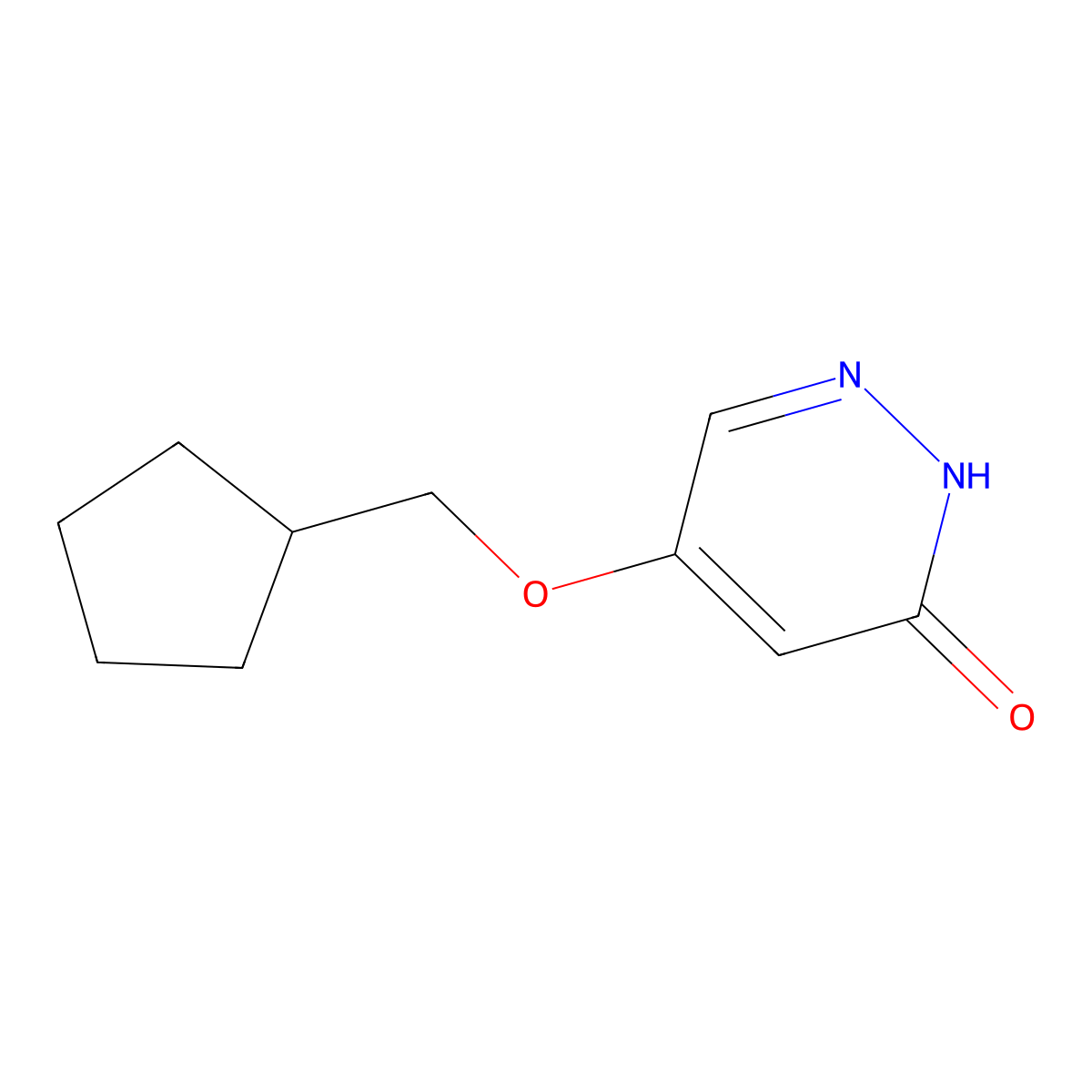 5-(cyclopentylmethoxy)pyridazin-3(2H)-one molecular structure, CAS 1191454-44-0
