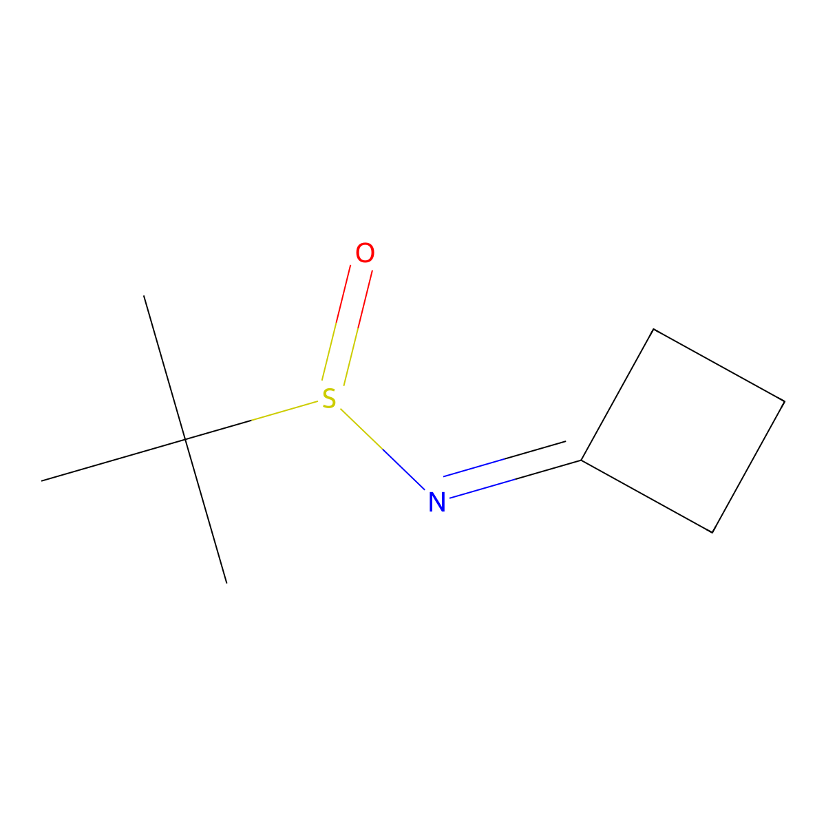 N-cyclobutylidene-2-methylpropane-2-sulfinamide molecular structure, CAS 1191456-53-7