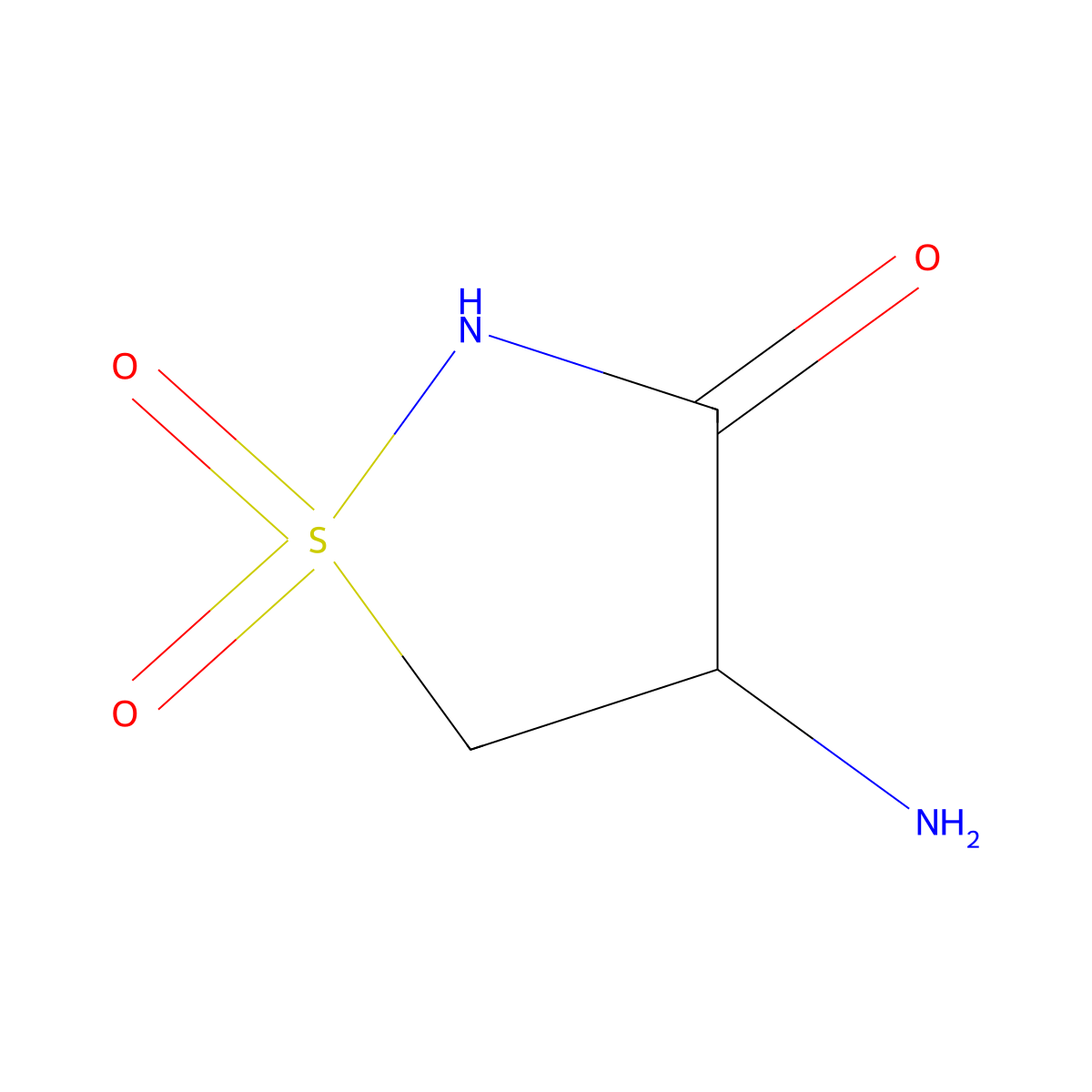 4-Aminoisothiazolidin-3-one 1,1-dioxide molecular structure, CAS 119151-30-3