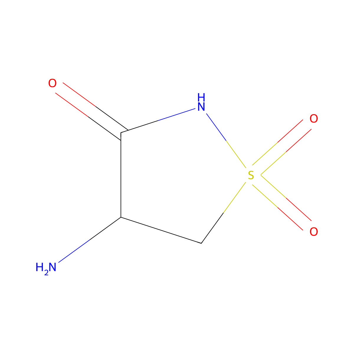 4-Aminoisothiazolidin-3-one 1,1-dioxide molecular structure, CAS 119151-30-3