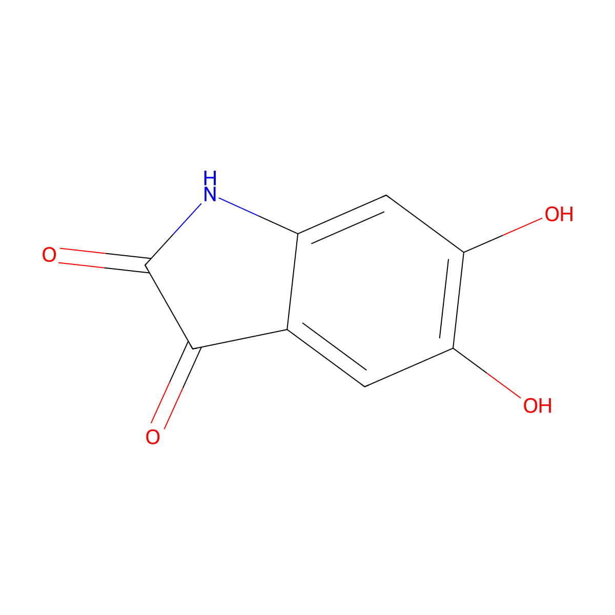 5,6-dihydroxy-2,3-dihydro-1H-indole-2,3-dione molecular structure, CAS 119151-36-9