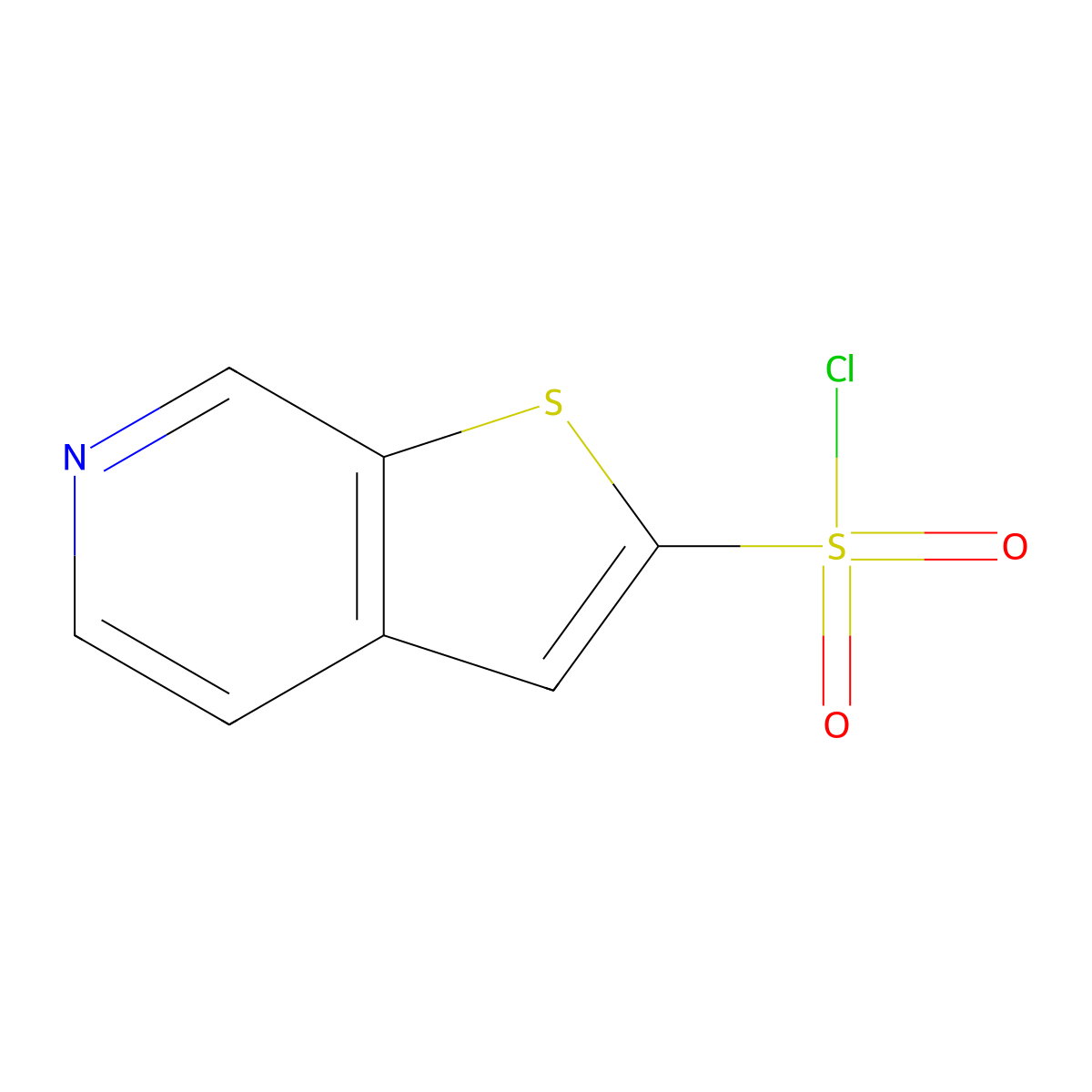 Thieno[2,3-c]pyridine-2-sulfonyl chloride molecular structure, CAS 1191545-48-8