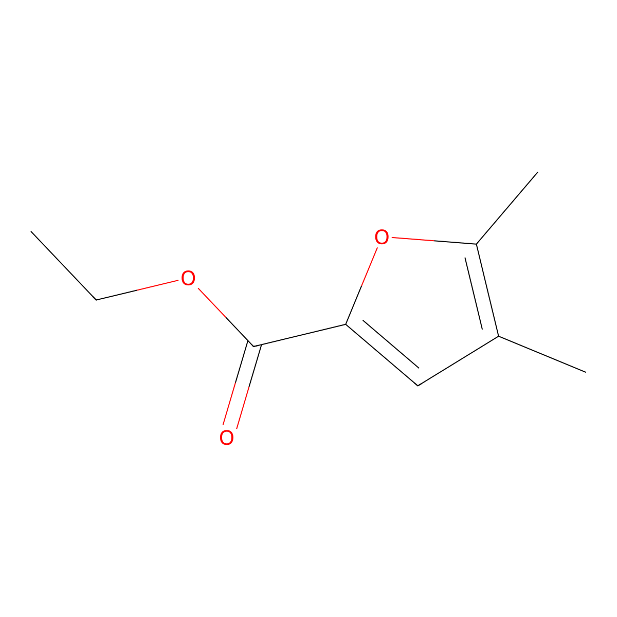 Ethyl 4,5-dimethylfuran-2-carboxylate molecular structure, CAS 119155-04-3