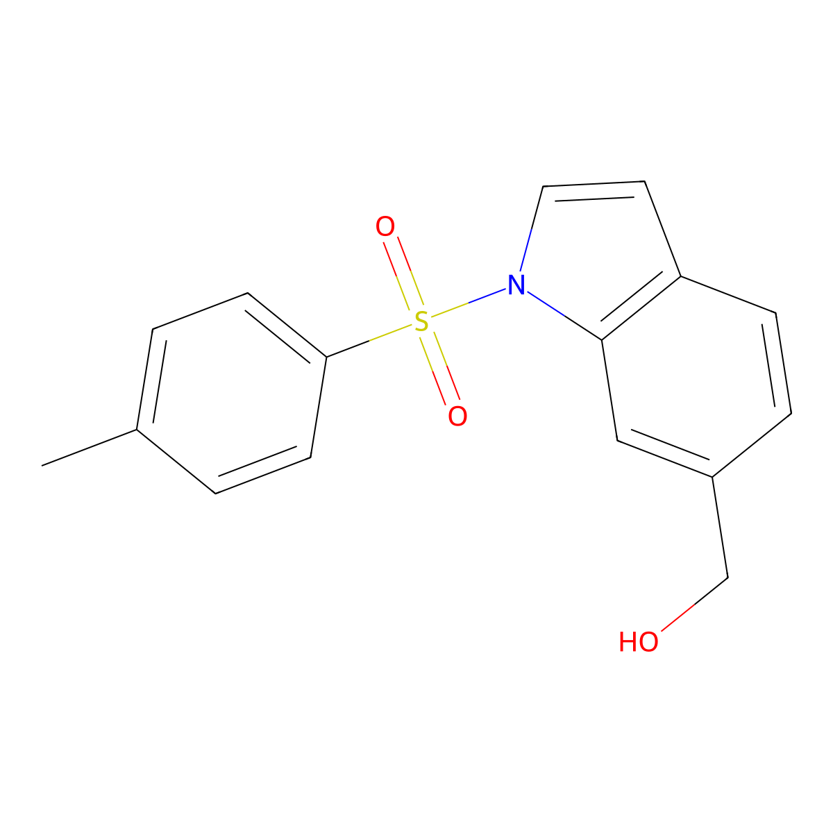 6-Hydroxymethyl-1-(4-methylphenylsulfonyl)indole molecular structure, CAS 119160-84-8