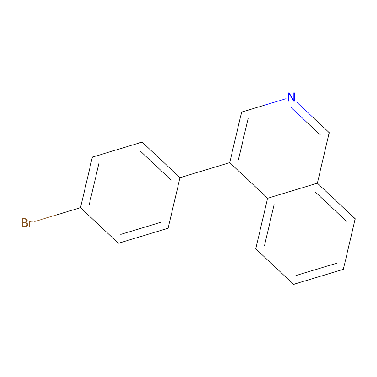 4-(4-Bromo-phenyl)-isoquinoline molecular structure, CAS 1191616-41-7