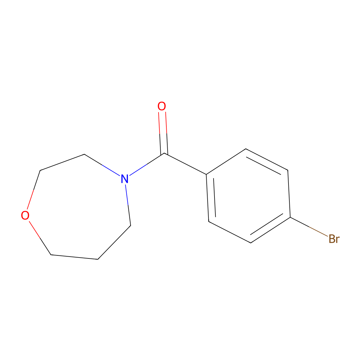(4-Bromophenyl)(1,4-oxazepan-4-yl)methanone molecular structure, CAS 1191616-76-8