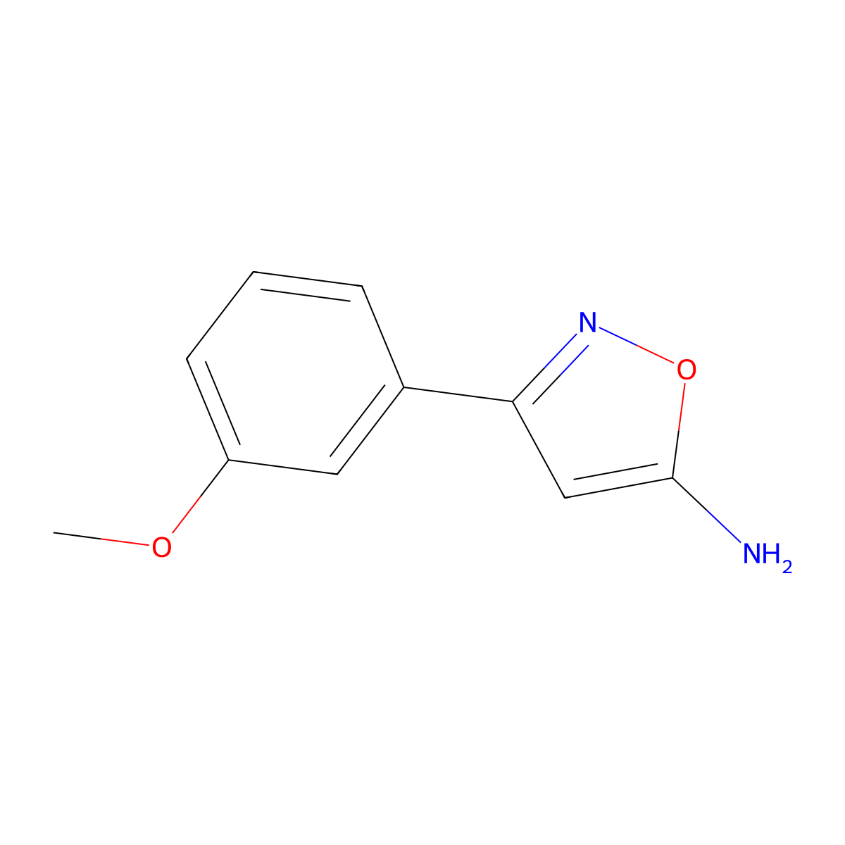 5-Amino-3-(3-methoxyphenyl)isoxazole molecular structure, CAS 119162-46-8