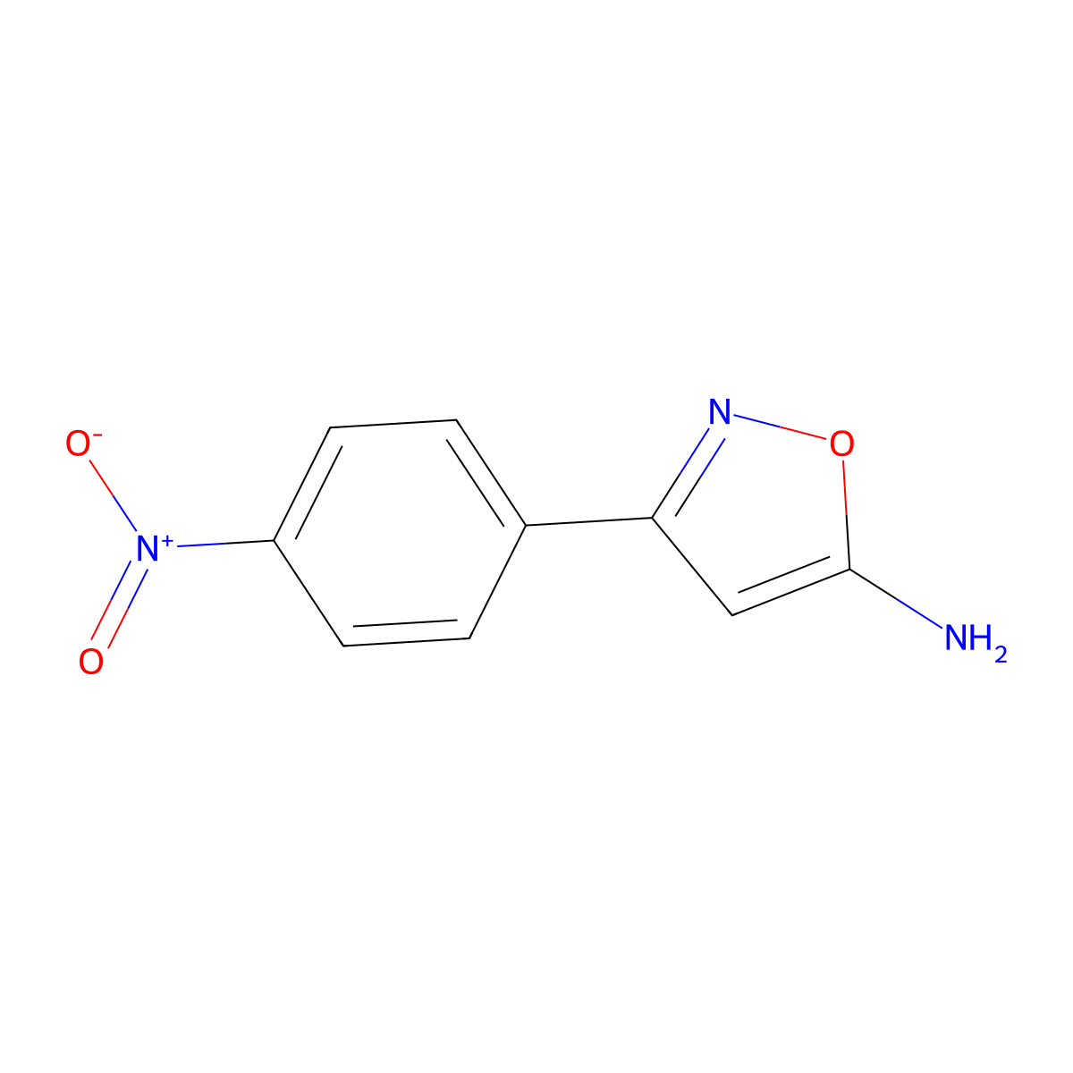 3-(4-Nitrophenyl)-1,2-oxazol-5-amine molecular structure, CAS 119162-48-0