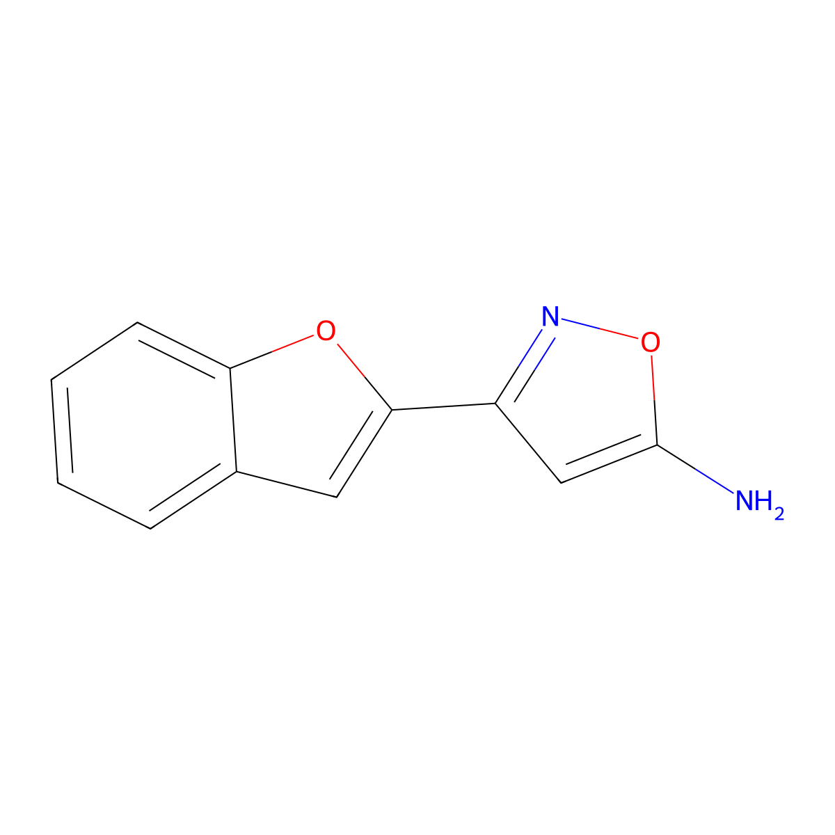 5-Amino-3-(2-benzofuryl)isoxazole molecular structure, CAS 119162-57-1