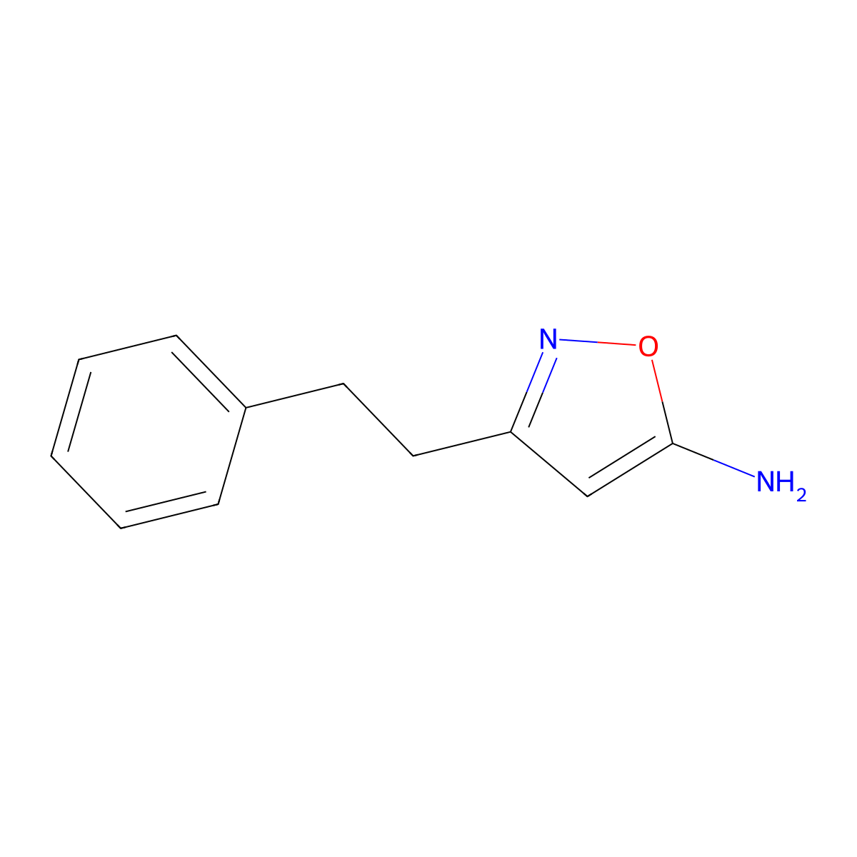 3-(2-Phenylethyl)-5-isoxazolamine molecular structure, CAS 119162-59-3