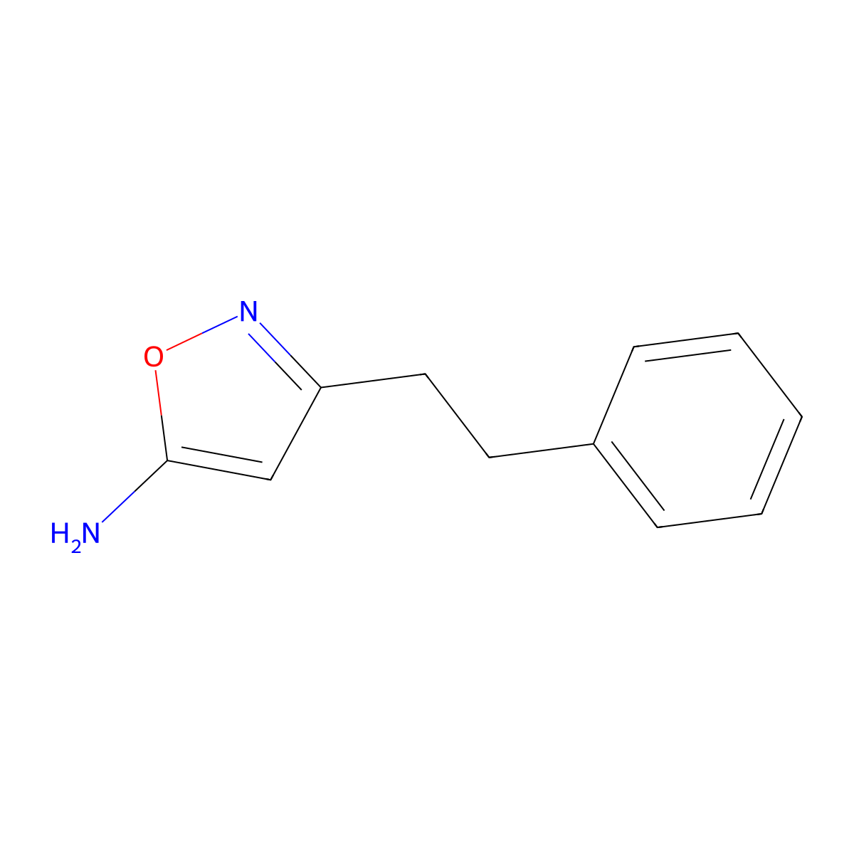 3-(2-Phenylethyl)-5-isoxazolamine molecular structure, CAS 119162-59-3