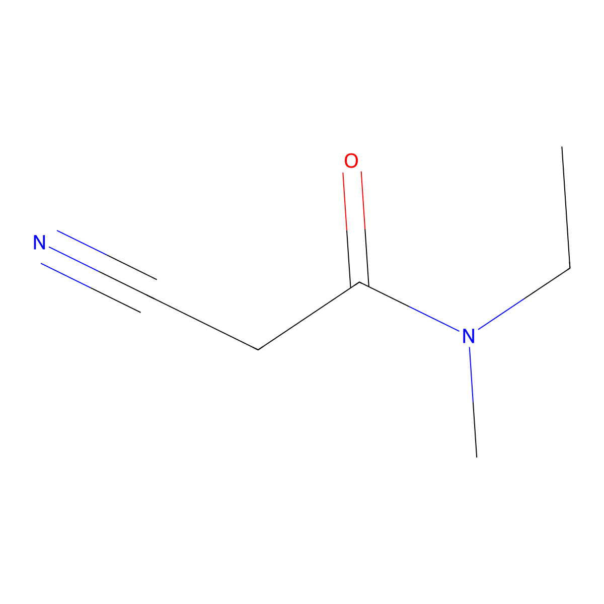 2-Cyano-N-ethyl-N-methyl-acetamide molecular structure, CAS 119164-07-7
