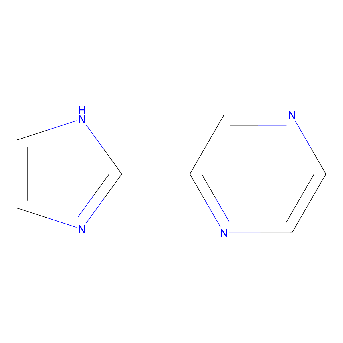 2-(1H-Imidazol-2-yl)pyrazine molecular structure, CAS 119165-68-3