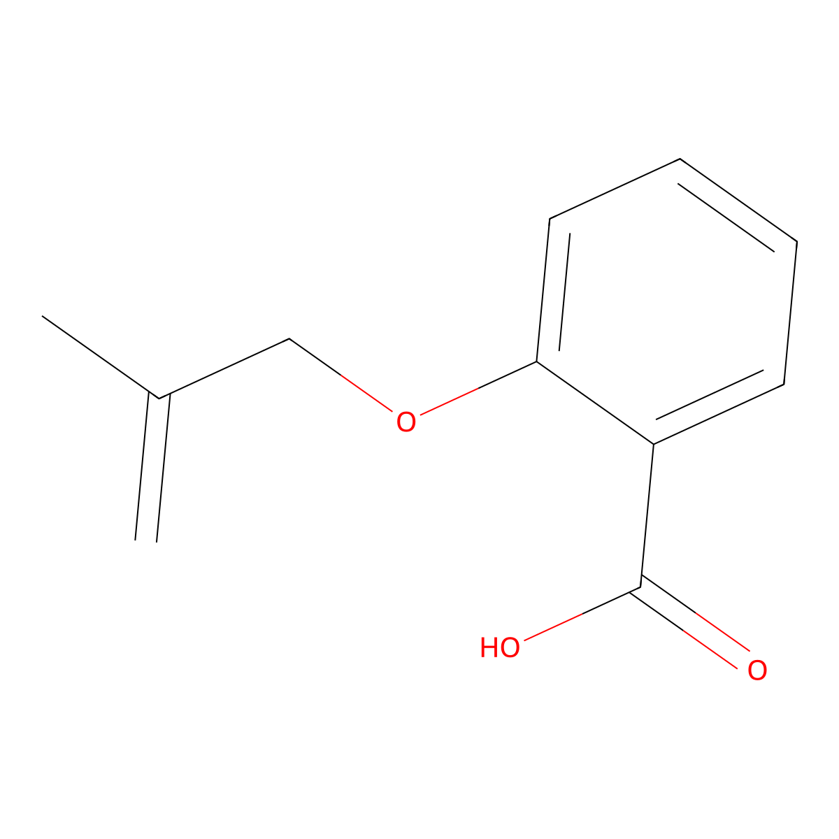 2-[(2-Methylprop-2-en-1-yl)oxy]benzoic acid molecular structure, CAS 119171-39-0