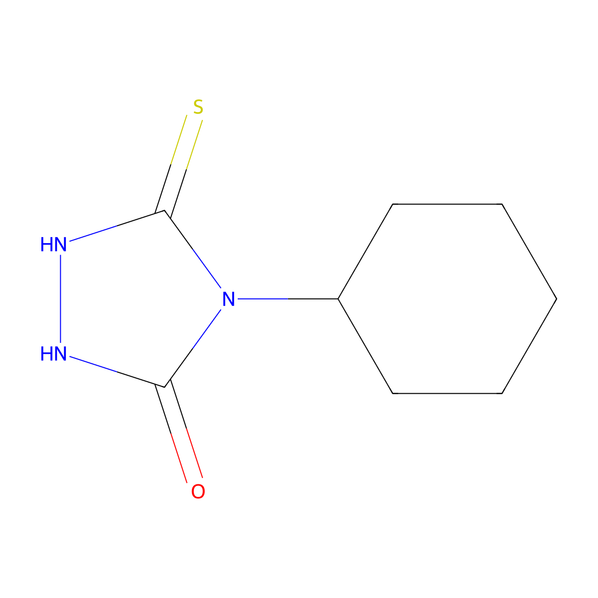 4-Cyclohexyl-3-mercapto-4,5-dihydro-1h-1,2,4-triazol-5-one molecular structure, CAS 119185-58-9