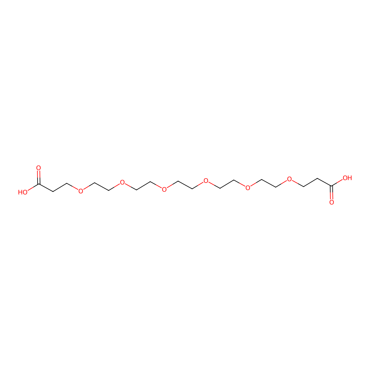 Bis-PEG6-acid molecular structure, CAS 119189-70-7