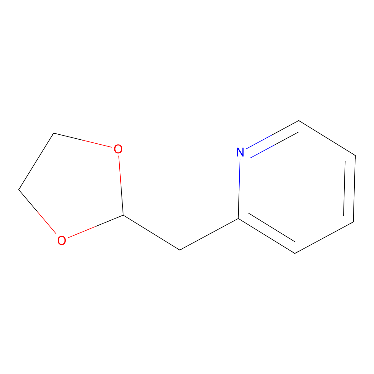 2-((1,3-Dioxolan-2-yl)methyl)pyridine molecular structure, CAS 1191900-37-4