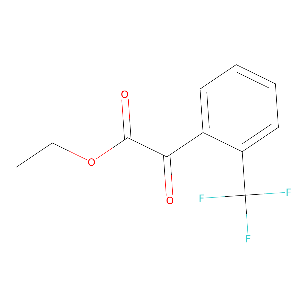 Ethyl 2-oxo-2-(2-(trifluoromethyl)phenyl)acetate molecular structure, CAS 1191903-94-2